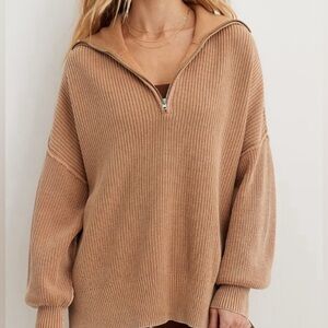 Aerie Beyond Cozy quarter-zip sweater